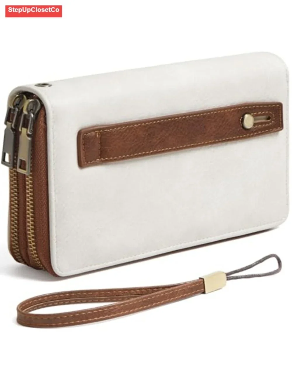 RFID Blocking Leather Wristlet Wallet Clutch with Multiple Card Slots